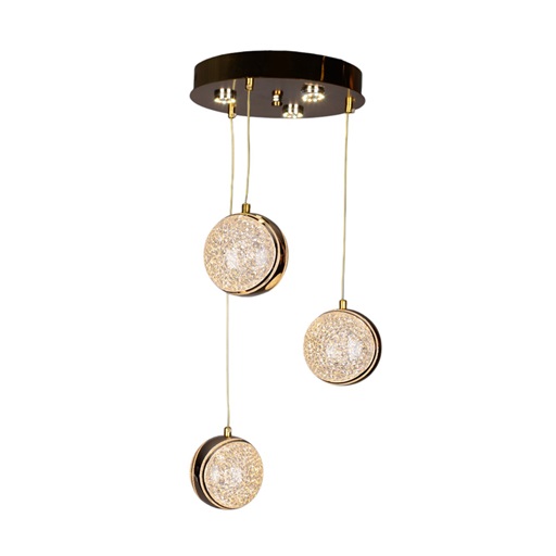 لوستر سه شعله چشمه نور کد N2432/3GO