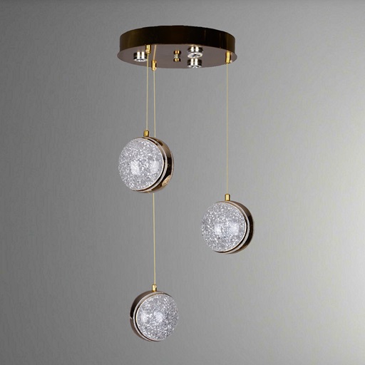 لوستر سه شعله چشمه نور کد N2432/3GO