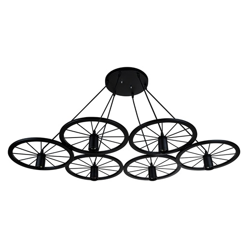 چراغ آویز چشمه نور کد 2238/6BK مشکی